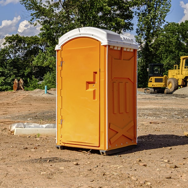 can i customize the exterior of the porta potties with my event logo or branding in Arlington Heights